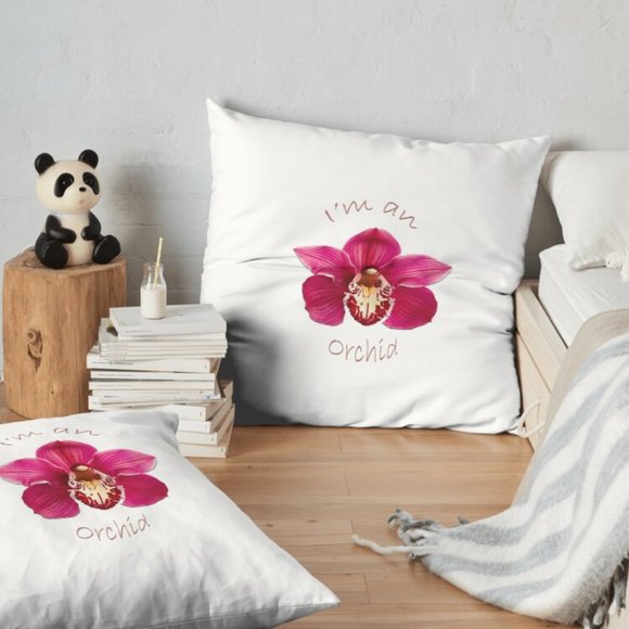 I'm An Orchid Floor Pillow - Picture 2 of 3